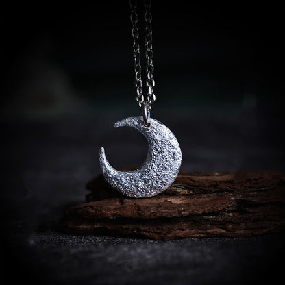 Mythstone 999 Sterling Silver Moon Balance Necklace Pendant