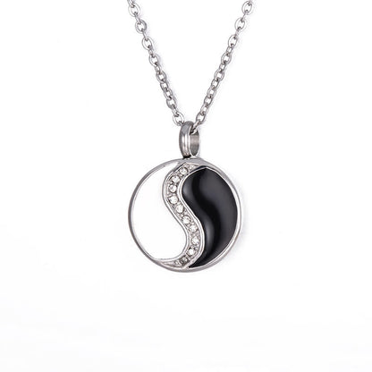 Mythstone Yin Yang Titanium Steel Harmony Necklace Pendant