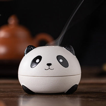 Mythstone Cute Panda Healing Ceramic Incense Burner Desk Decoration