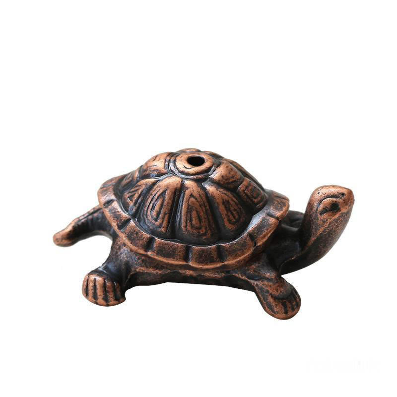 Mythstone Alloy Turtle Snail Healing Incense Burner Desk Decoration