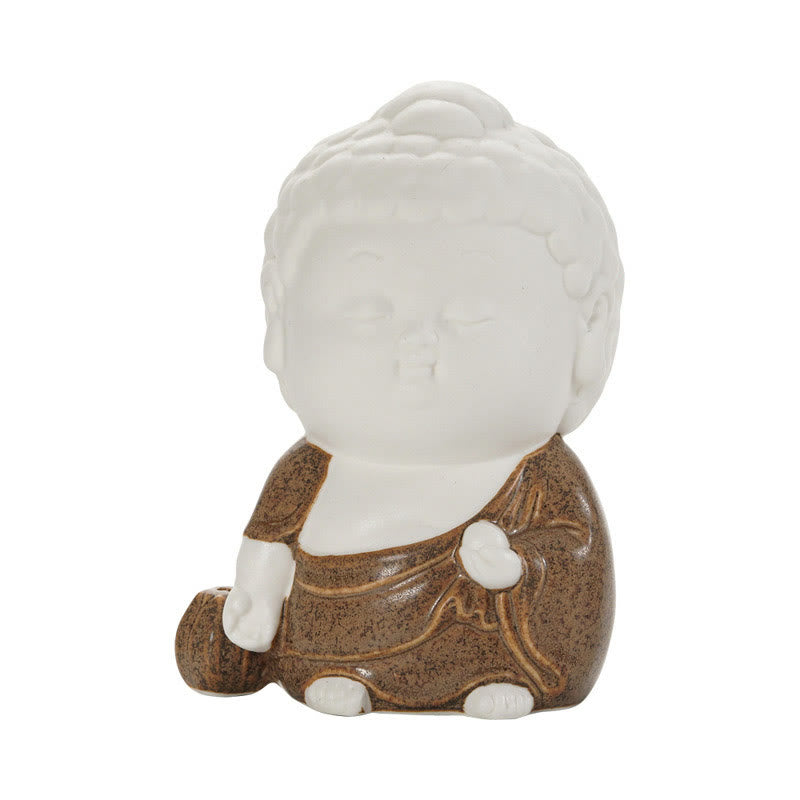 Mythstone Buddha Sitting Standing Reclining Ceramic Healing Incense Burner Desk Decoration