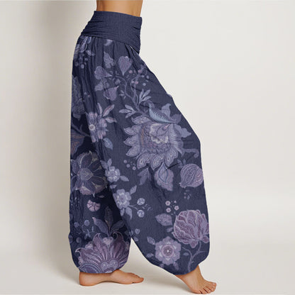 Mythstone Casual Peony Women's Elastic Waist Harem Pants