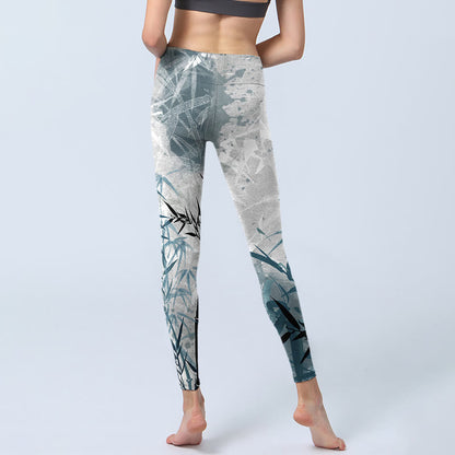 Mythstone Bamboo Print Gym Leggings Women's Yoga Pants