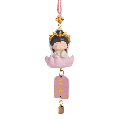 Mythstone Lotus Avalokitesvara Buddha Fu Character Wealth Car Hanging Decoration