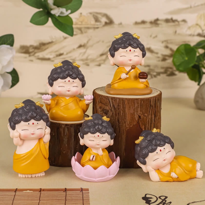 Mythstone Meditation Lotus Amitabha Buddha Resin Statue Compassion Home Decoration