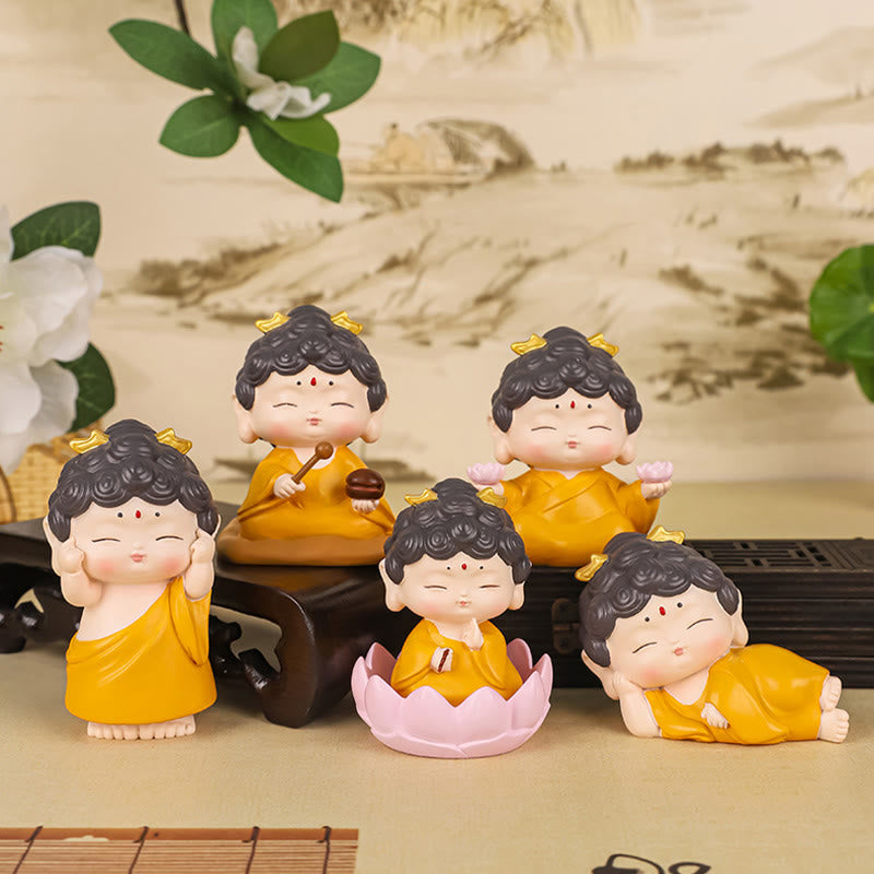 Mythstone Meditation Lotus Amitabha Buddha Resin Statue Compassion Home Decoration