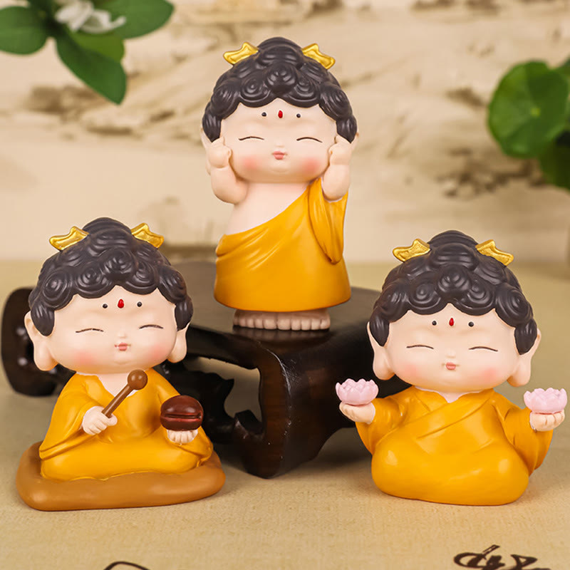 Mythstone Meditation Lotus Amitabha Buddha Resin Statue Compassion Home Decoration