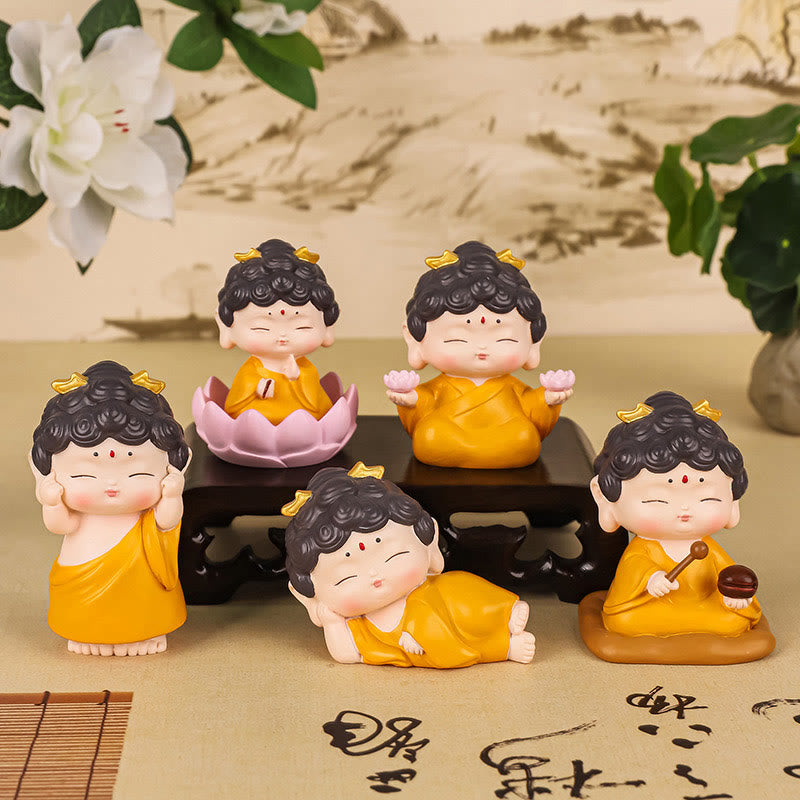 Mythstone Meditation Lotus Amitabha Buddha Resin Statue Compassion Home Decoration