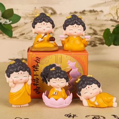 Mythstone Meditation Lotus Amitabha Buddha Resin Statue Compassion Home Decoration