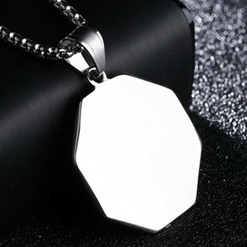 Mythstone Titanium Steel Bagua Yin Yang Pattern Balance Necklace Pendant