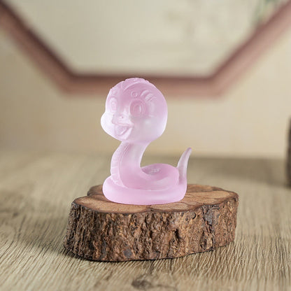 Mythstone Small Cute Year Of The Snake Liuli Art Piece Home Decoration