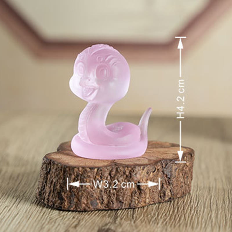 Mythstone Small Cute Year Of The Snake Liuli Art Piece Home Decoration