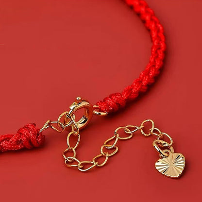 Mythstone Red String 925 Sterling Silver Five Ways God Of Wealth Connection Bracelet