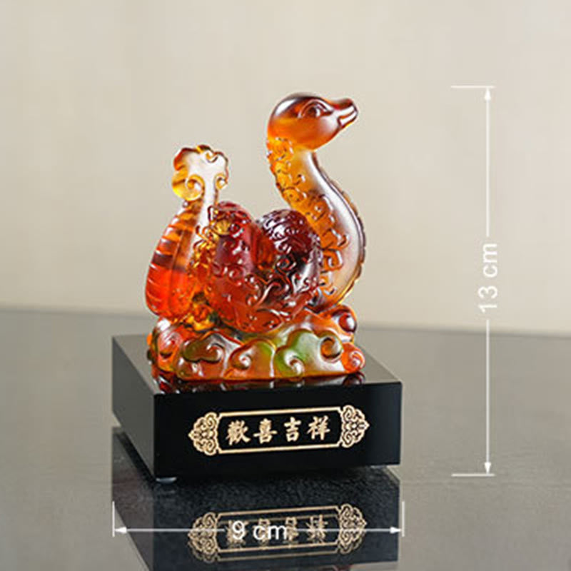 Mythstone Year Of The Snake Auspicious Clouds Joy And Auspiciousness Liuli Art Piece Home Decoration