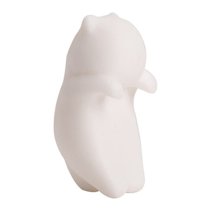 Mythstone Mini Hanging White Cat Tea Pet Ceramic Home Desk Figurine Decoration