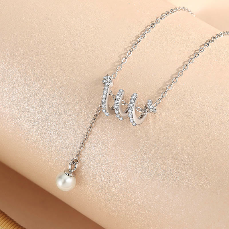 Mythstone 925 Sterling Silver Cubic Zirconia Pearl Year of the Snake Protection Necklace Pendant