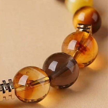 Mythstone Citrine Topaz Tiger Eye Happiness Bracelet