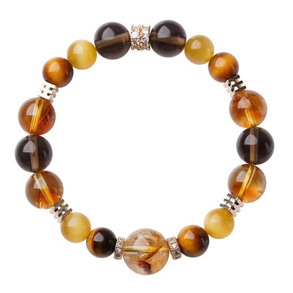 Mythstone Citrine Topaz Tiger Eye Happiness Bracelet