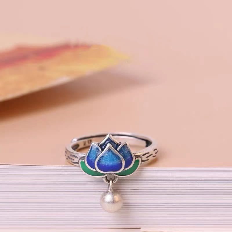 Mythstone Lotus Flower Pattern Enlightenment Ring