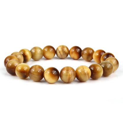 Mythstones  Anxiety Stress Healing Crystal Tiger Eye Bead Bracelet