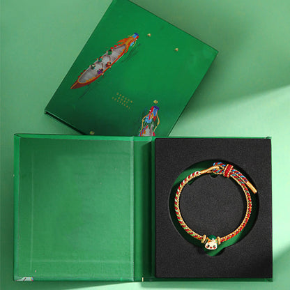 Pulsera de nudo de la paz de ocho hilos hecha a mano con diseño de zongzi y colorido de Mythstone 