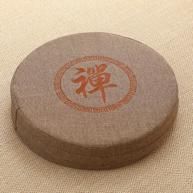 Mythstone Lotus Simple Pattern Cotton Linen Meditation Seat Cushion Home Decoration