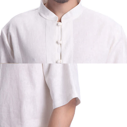 Conjunto de ropa de lino y algodón para hombre con meditación zen espiritual Mythstone