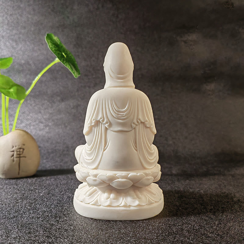 Mythstone Mini Ivory Fruit Tathagata Buddha Lotus Kwan Yin Avalokitesvara Manjusri Samantabhadra Serenity Desk Decoration