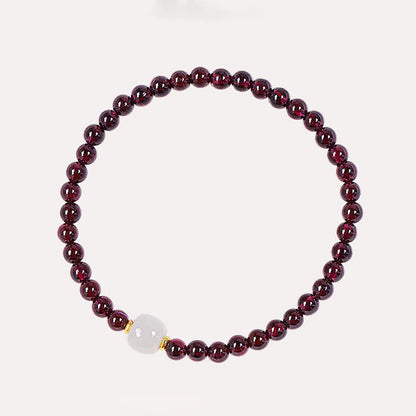 Mythstone Natural Garnet Jade Bead Purification Bracelet