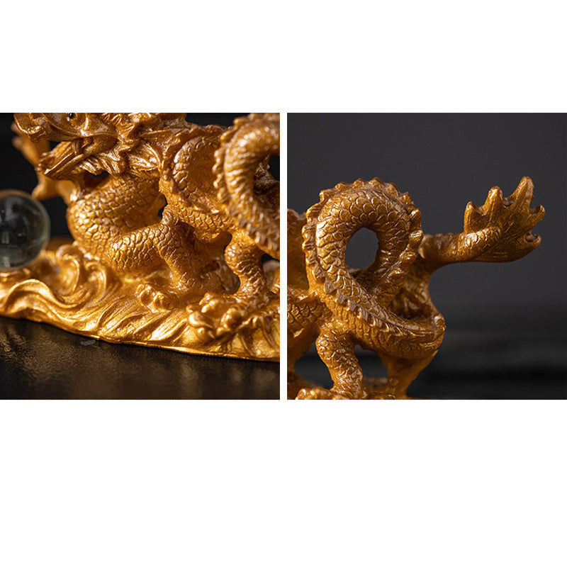 Mythstone Year Of The Dragon Color Changing Resin Luck Success Tea Pet Home Figurine Decoration