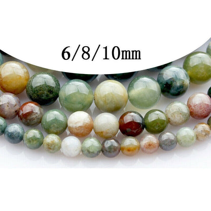 Mythstones  India Agate Beads Luck Yoga Bracelet