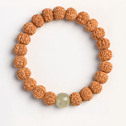 Pulsera de la riqueza y la buena suerte con la semilla de Bodhi de Rudraksha del Tíbet Mythstone