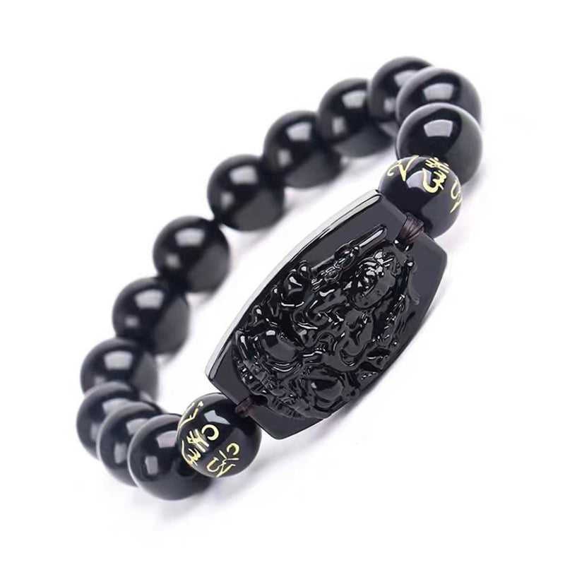 Mythstone Chinese Zodiac Obsidian Protection Bracelet