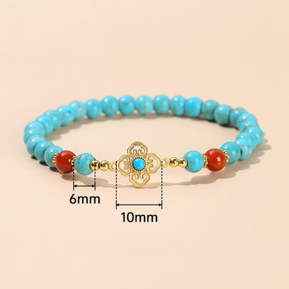 Mythstone Turquoise Bead Protection Balance Bracelet