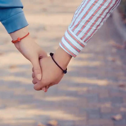 Bring Good Luck Red String Jade Fortune Knot Braided Couple Bracelet