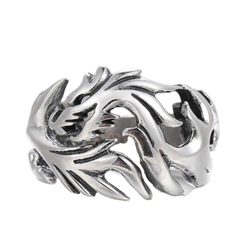 Mythstone Dragon Pattern Protection Strength Adjustable Ring