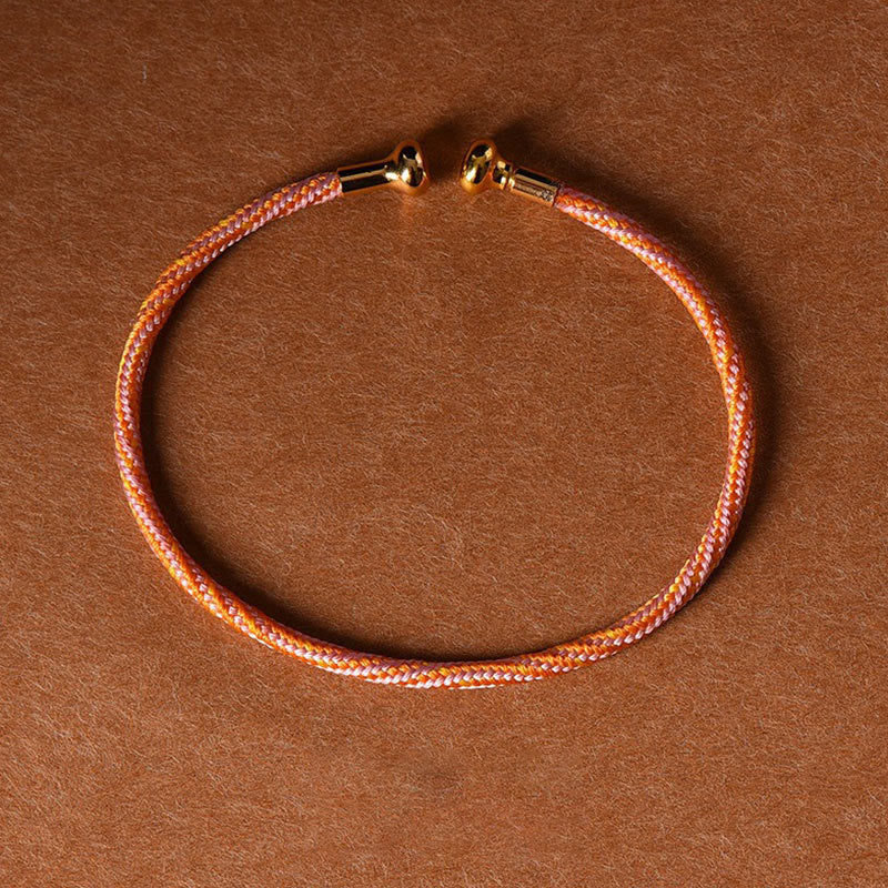 Mythstone Simple Design Handmade Luck Braid String Cuff Bracelet