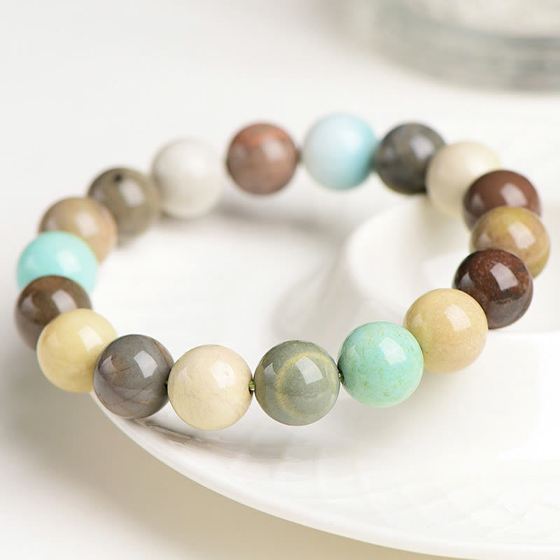 Mythstone Natural Colorful Alashan Agate Confidence Bracelet