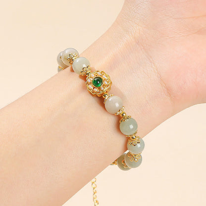 Pulsera de cadena de cuentas de jade natural Mythstone para la prosperidad