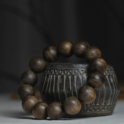 Mythstone Nine Points Sinking Water Vietnam Hoi An Agarwood Peace Strength Bracelet