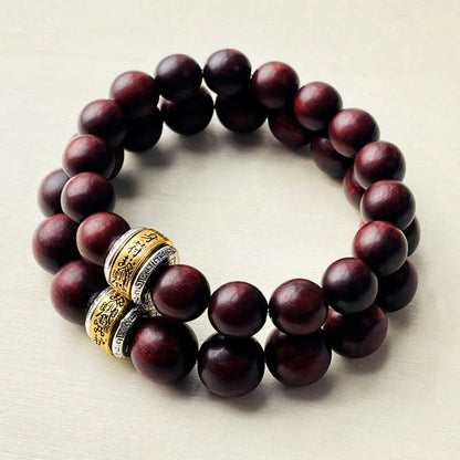 Mythstone Small Leaf Red Sandalwood Amulet Protection Bracelet