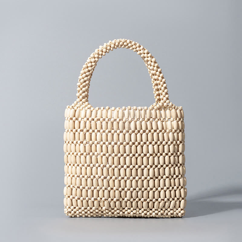 Mythstone Hand-woven Wooden Beads Handbag