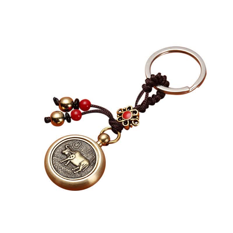 Mythstone 12 Chinese Zodiac Blessing Wealth Fortune Keychain