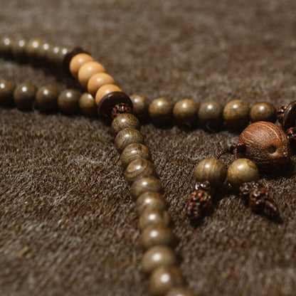 Mythstone Tibetan Sandalwood Protection Charm Mala Bracelet