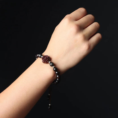 Mythstone Small Leaf Red Sandalwood Sooth Bracelet