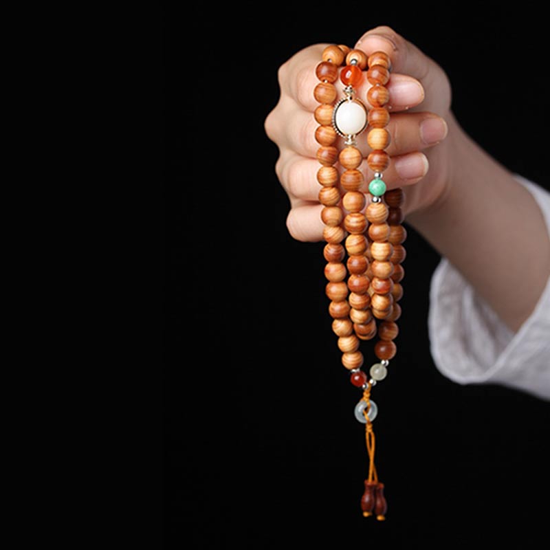 Mythstone Tibetan Rosewood Mala Healing Necklace Bracelet