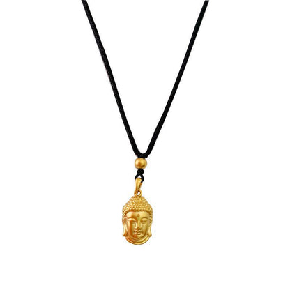 Mythstone Gold Buddha Copper Wealth Necklace Pendant