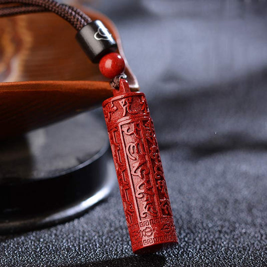 Mythstone Tibetan Cinnabar Mantra Concentration String Necklace