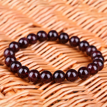 Mythstone Natural Garnet Bead Passion Bracelet