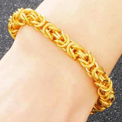 Mythstone 24k Gold Plated Double Headed Dragon Protection Bracelet